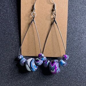 Colorful Beaded Dangle Earrings